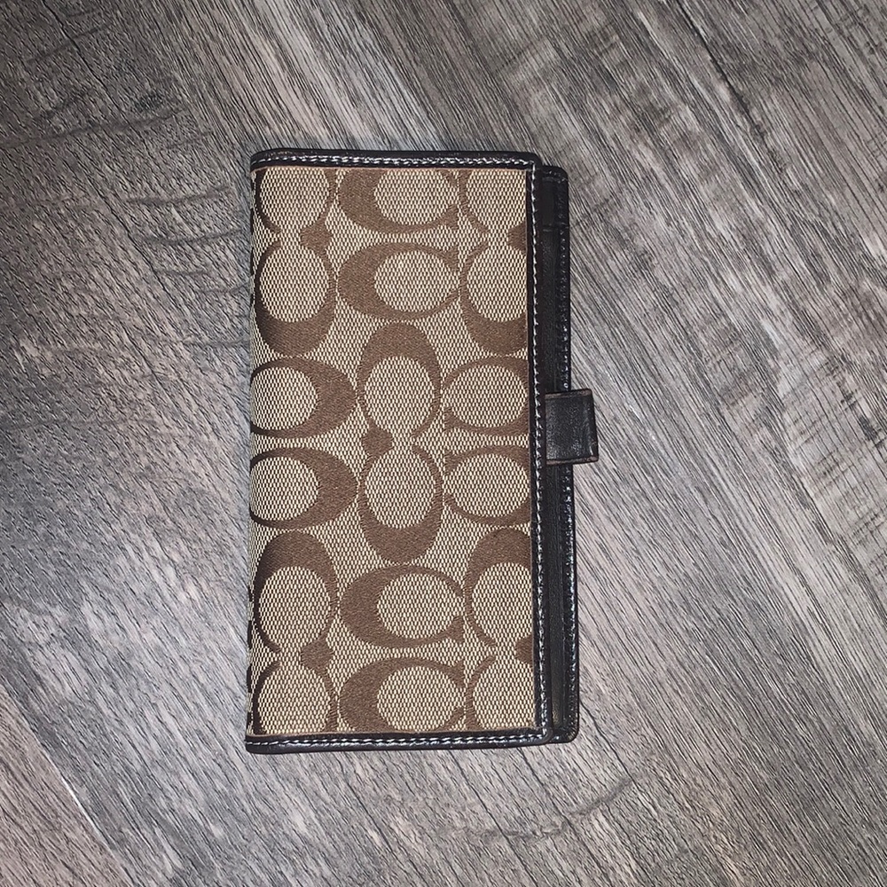Coach checkbook wallet